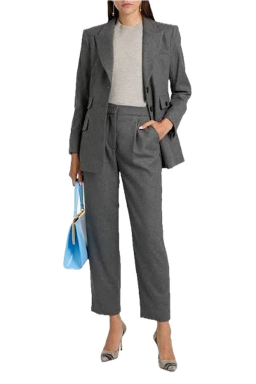 Veronica Beard Netta Flannel Tapered Pants